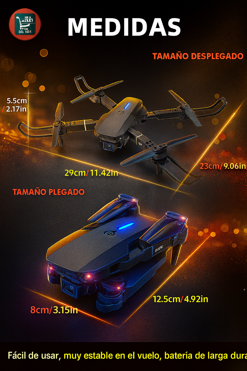 Dron Doble Camara 4k UltraFly PRO + Estuche GRATIS